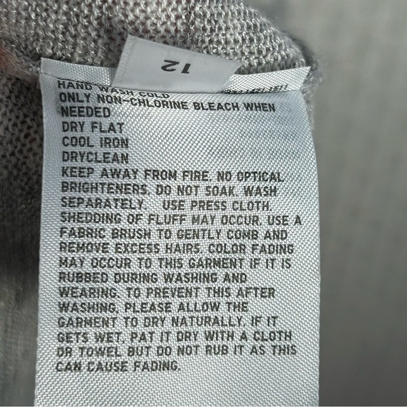 Uniqlo Womens L Gray Cardigan Long-Line Lightweight Open Linen Rayon Pockets - Picture 5 of 11